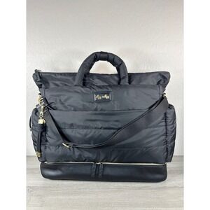 Itzy Ritzy Dream Weekender Hospital Bag Midnight Black Quilted Puffer Travel
